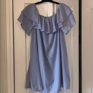 Off the shoulder periwinkle dress